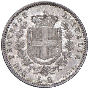Victor Emmanuel II elected king (1859-1861) 2 Lire 1860 ...