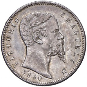 Victor Emmanuel II elected king (1859-1861) 2 Lire 1860 ...