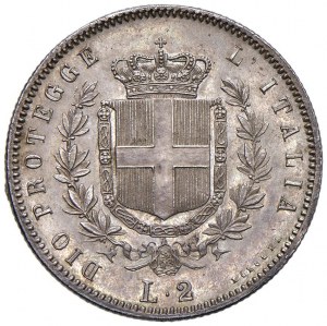 Victor Emmanuel II elected king (1859-1861) 2 Lire 1860 ...