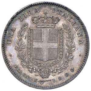 Victor Emmanuel II elected king (1859-1861) Lira 1860 F ...