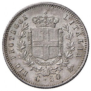 Victor Emmanuel II King Elect (1859-1861) 50 cents...