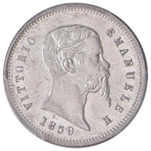 Victor Emmanuel II elected king (1859-1861) 50 cents...