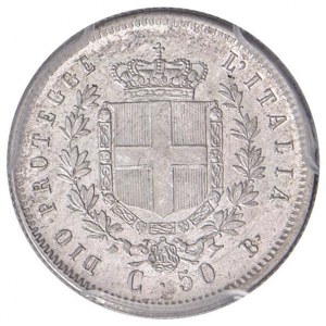 Vittorio Emanuele II re eletto (1859-1861) 50 Centesimi...