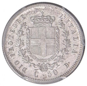 Victor Emmanuel II elected king (1859-1861) 50 cents...