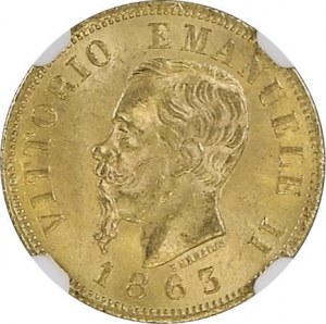 Victor Emmanuel II (1861-1878) 10 Lire 1863 T - Nomis...