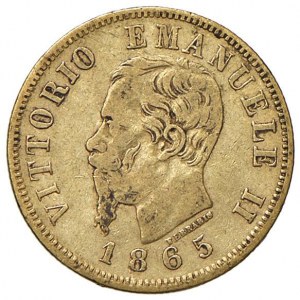 Victor Emmanuel II (1861-1878) 10 Lire 1865 T - Nomis...
