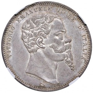 Victor Emmanuel II (1861-1878) 5 Lire 1861 F - Nomism...