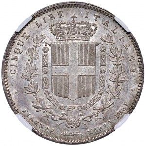 Vittorio Emanuele II (1861-1878) 5 Lire 1861 F - Nomism...