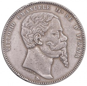 Victor Emmanuel II (1861-1878) 5 Lire 1861 F - Nomism...