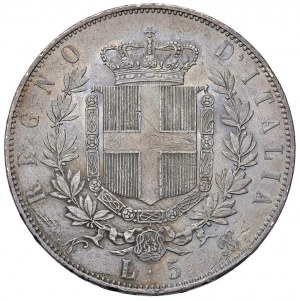 Victor Emmanuel II (1861-1878) 5 Lire 1866 N - Nomism...