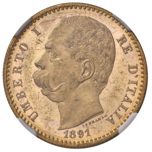Umberto I (1878-1900) 50 Lire 1891 - Nomisma 977 AU RRR...