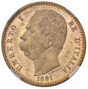 Umberto I (1878-1900) 50 Lire 1891 - Nomisma 977 AU RRR...