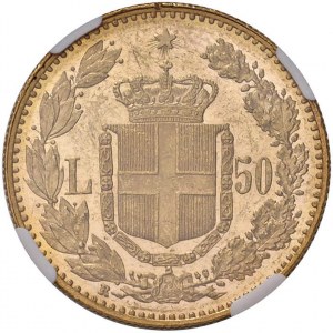 Umberto I (1878-1900) 50 Lire 1891 - Nomisma 977 AU RRR...