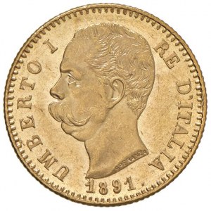 Umberto I (1878-1900) 20 Lire 1891 - Nomisma 989 AU Dat...