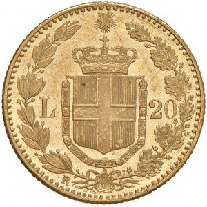 Umberto I (1878-1900) 20 Lire 1891 - Nomisma 989 AU Dat...