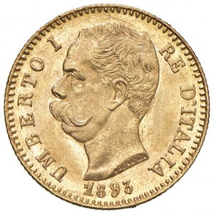Umberto I (1878-1900) 20 Lire 1893 - Nomisma 990 AU...