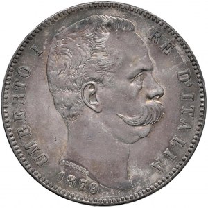 Umberto I (1878-1900) 5 Lire 1879 - Nomisma 993 AG...