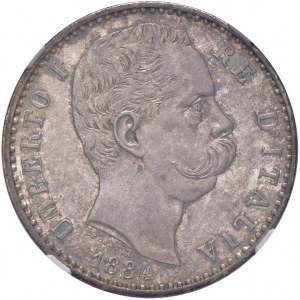 Umberto I (1878-1900) 2 Lire 1884 - Nomisma 997 AG En s...