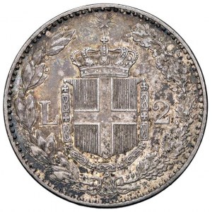 Umberto I (1878-1900) 2 Lire 1885 - Nomisma 998 AG R Be...
