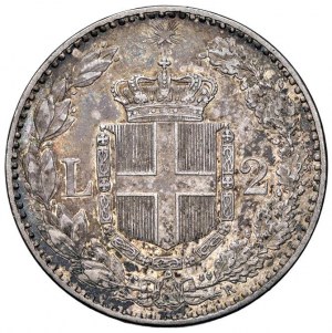 Umberto I (1878-1900) 2 Lire 1885 - Nomisma 998 AG R Be...