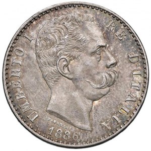 Umberto I (1878-1900) 2 Lire 1886 - Nomisma 999 AG Stup...