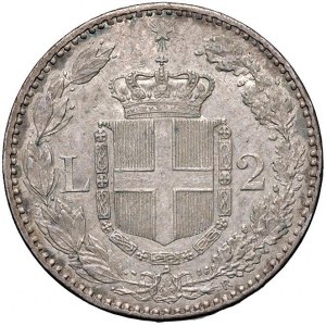 Umberto I (1878-1900) 2 Lire 1886 - Nomisma 999 AG Stup...