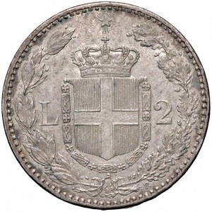Umberto I (1878-1900) 2 Lire 1886 - Nomisma 999 AG Stup...