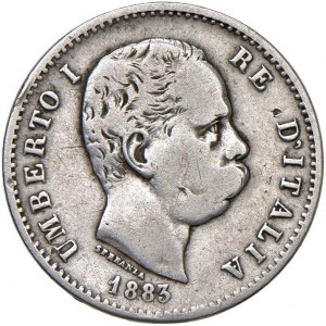 Umberto I (1878-1900) Lira 1883 - Nomisma 1004 AG RRR ...