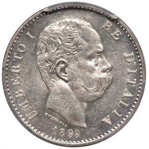 Umberto I (1878-1900) Lira 1899 - Nomisma 1009 AG In sl...