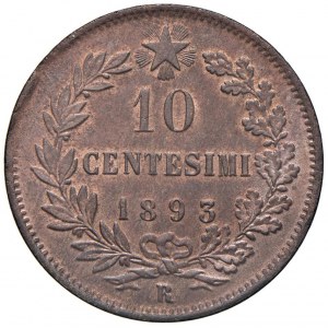 Umberto I (1878-1900) 10 Centesimi 1893 R - Nomisma 101...