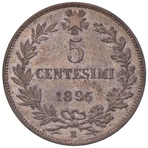 Umberto I (1878-1900) 5 Cents 1895 R - Nomisma 1021...