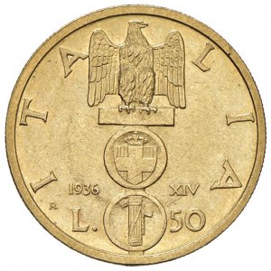Vittorio Emanuele III (1900-1946) 50 Lire 1936 A. XIV -...