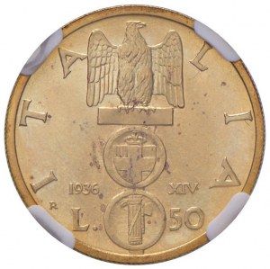Vittorio Emanuele III (1900-1946) 50 Lire 1936 A. XIV -...