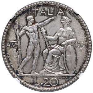 Vittorio Emanuele III (1900-1946) 20 Lire 1927 A. V Pro...