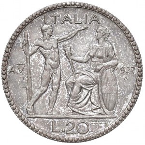 Vittorio Emanuele III (1900-1946) 20 Lire 1927 A. V - N...