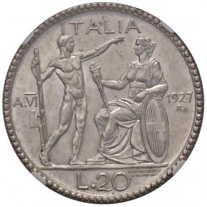 Victor Emmanuel III (1900-1946) 20 Lira 1927 A. VI - ...