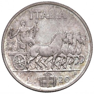 Vittorio Emanuele III (1900-1946) 20 Lire 1940 - Nomism...