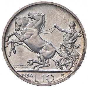 Vittorio Emanuele III (1900-1946) 10 Lire 1934 - Nomism...