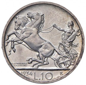 Vittorio Emanuele III (1900-1946) 10 Lire 1934 - Nomism...