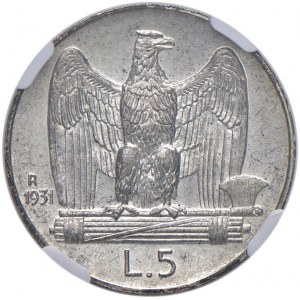 Vittorio Emanuele III (1900-1946) 5 Lire 1931 - Nomisma...