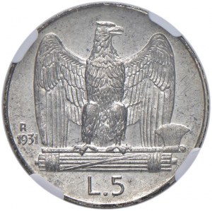 Vittorio Emanuele III (1900-1946) 5 Lire 1931 - Nomisma...