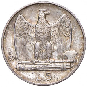 Vittorio Emanuele III (1900-1946) 5 Lire 1934 - Nomisma...