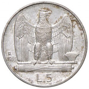 Vittorio Emanuele III (1900-1946) 5 Lire 1935 - Nomisma...