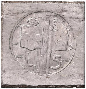 Vittorio Emanuele III (1900-1946) Progetto del 5 Lire 1...