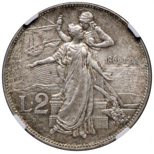 Victor Emmanuel III (1900-1946) 2 Lire 1911 Cinquante...