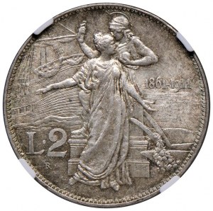 Victor Emmanuel III (1900-1946) 2 Lire 1911 Cinquante...