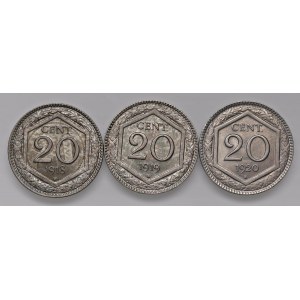 Vittorio Emanuele III (1900-1946) Serie dei 20 centesim...