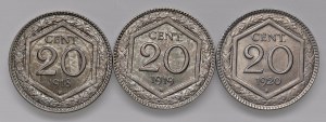 Victor Emmanuel III (1900-1946) Series of the 20 centesim...