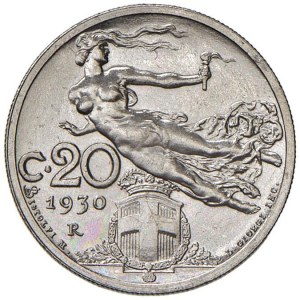 Vittorio Emanuele III (1900-1946) 20 Centesimi 1930 - N...
