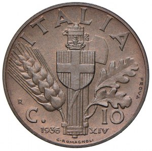 Victor Emmanuel III (1900-1946) 10 cents 1936 Imp...
